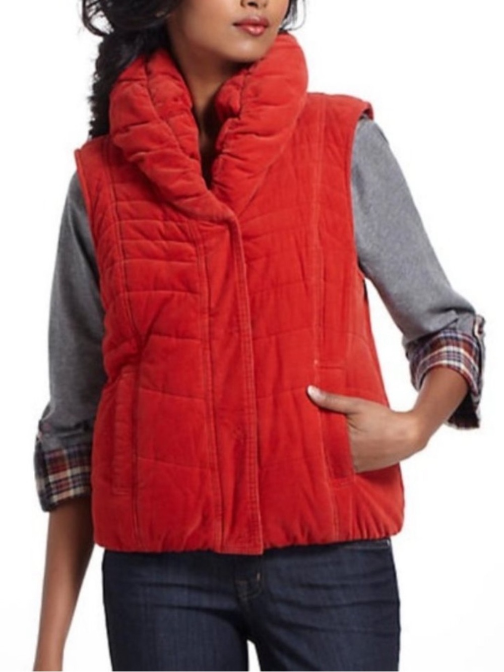 Anthropologie Daughters of the Liberation Red Puffer Vest